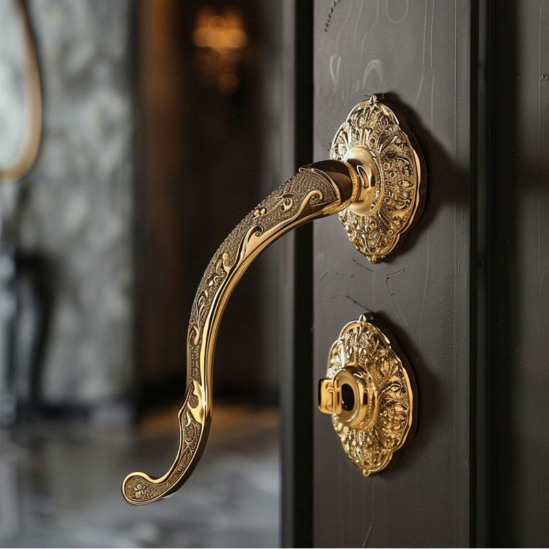 Custom creative vintage pattern zinc alloy door handles