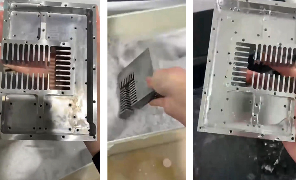 Die-cast aluminum alloy cleaning