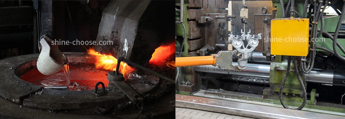 Picture Of Aluminum Alloy Melting Furnace And Imported Die Casting Mold