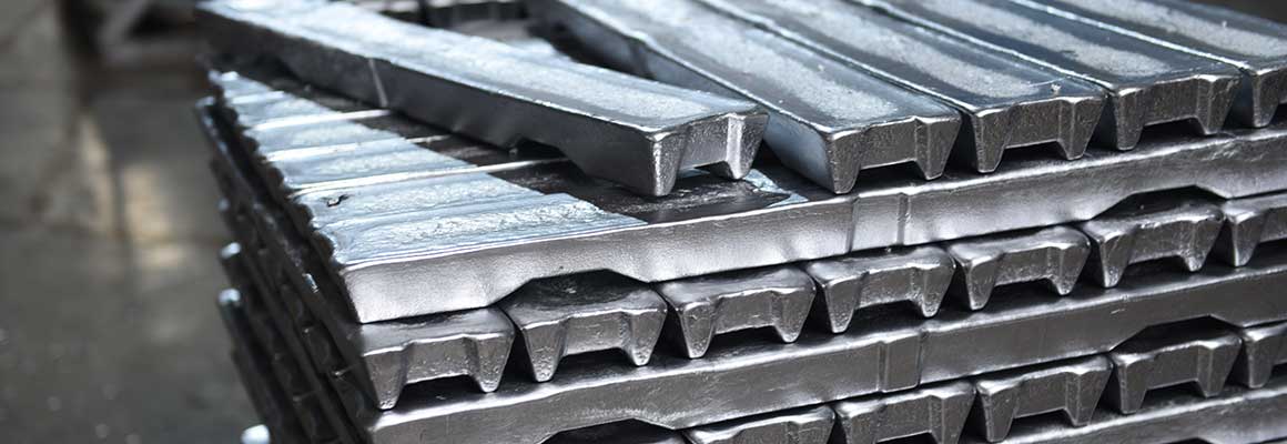 Stacks Of Aluminum Ingots Placed On Pallets