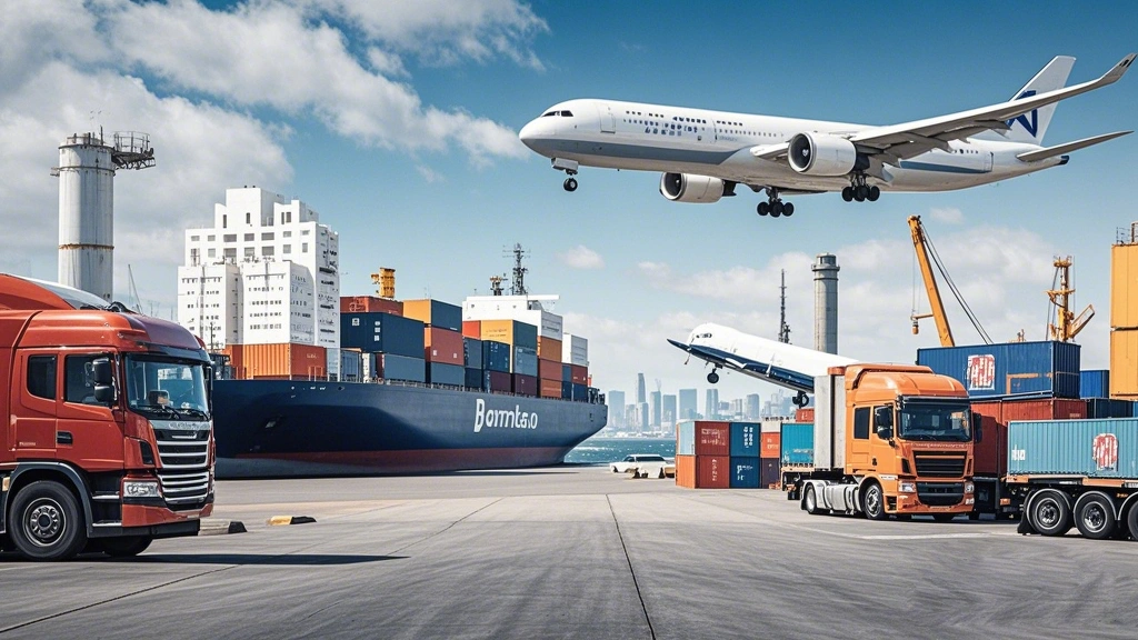 Sea Air And Land Transport Logistics Poster